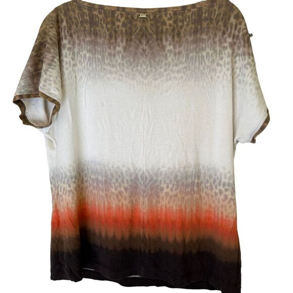 ST. JOHN Ombre Animal Print  Super‎ Soft Top Size S Oversized - Picture 2 of 10